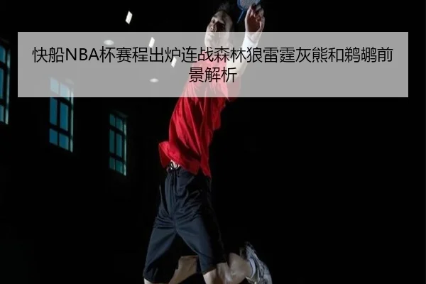 快船NBA杯赛程出炉连战森林狼雷霆灰熊和鹈鹕前景解析